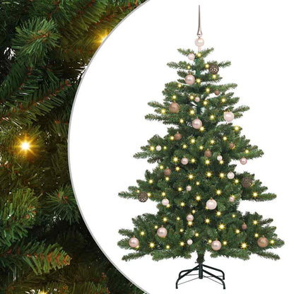 vidaXL Künstlicher klappbarer Weihnachtsbaum Grün 150 cm PVC und Stahl