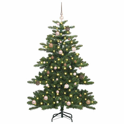 vidaXL Künstlicher klappbarer Weihnachtsbaum Grün 150 cm PVC und Stahl
