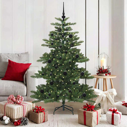 vidaXL Künstlicher klappbarer Weihnachtsbaum Grün 150 cm PVC und Stahl