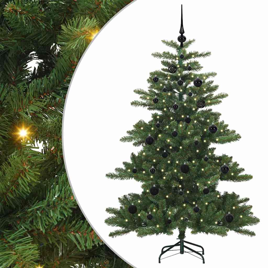 vidaXL Künstlicher klappbarer Weihnachtsbaum Grün 150 cm PVC und Stahl