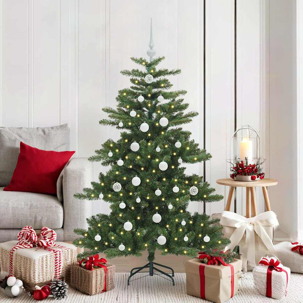 vidaXL Künstlicher klappbarer Weihnachtsbaum Grün 150 cm PVC und Stahl