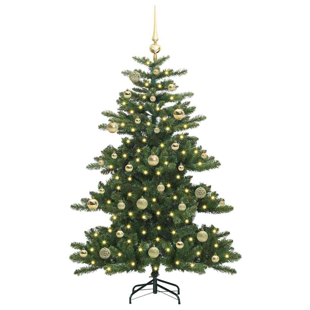 vidaXL Künstlicher klappbarer Weihnachtsbaum Grün 150 cm PVC und Stahl
