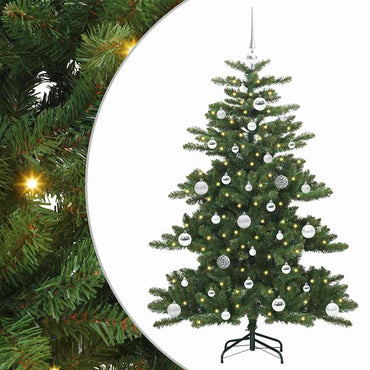 vidaXL Künstlicher klappbarer Weihnachtsbaum Grün 150 cm PVC und Stahl