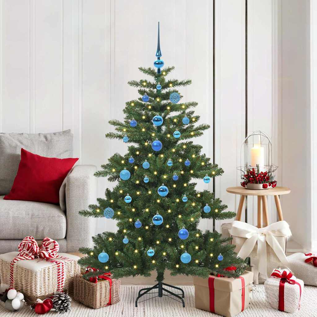 vidaXL Künstlicher klappbarer Weihnachtsbaum Grün 150 cm PVC und Stahl