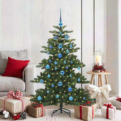 vidaXL Künstlicher klappbarer Weihnachtsbaum Grün 150 cm PVC und Stahl