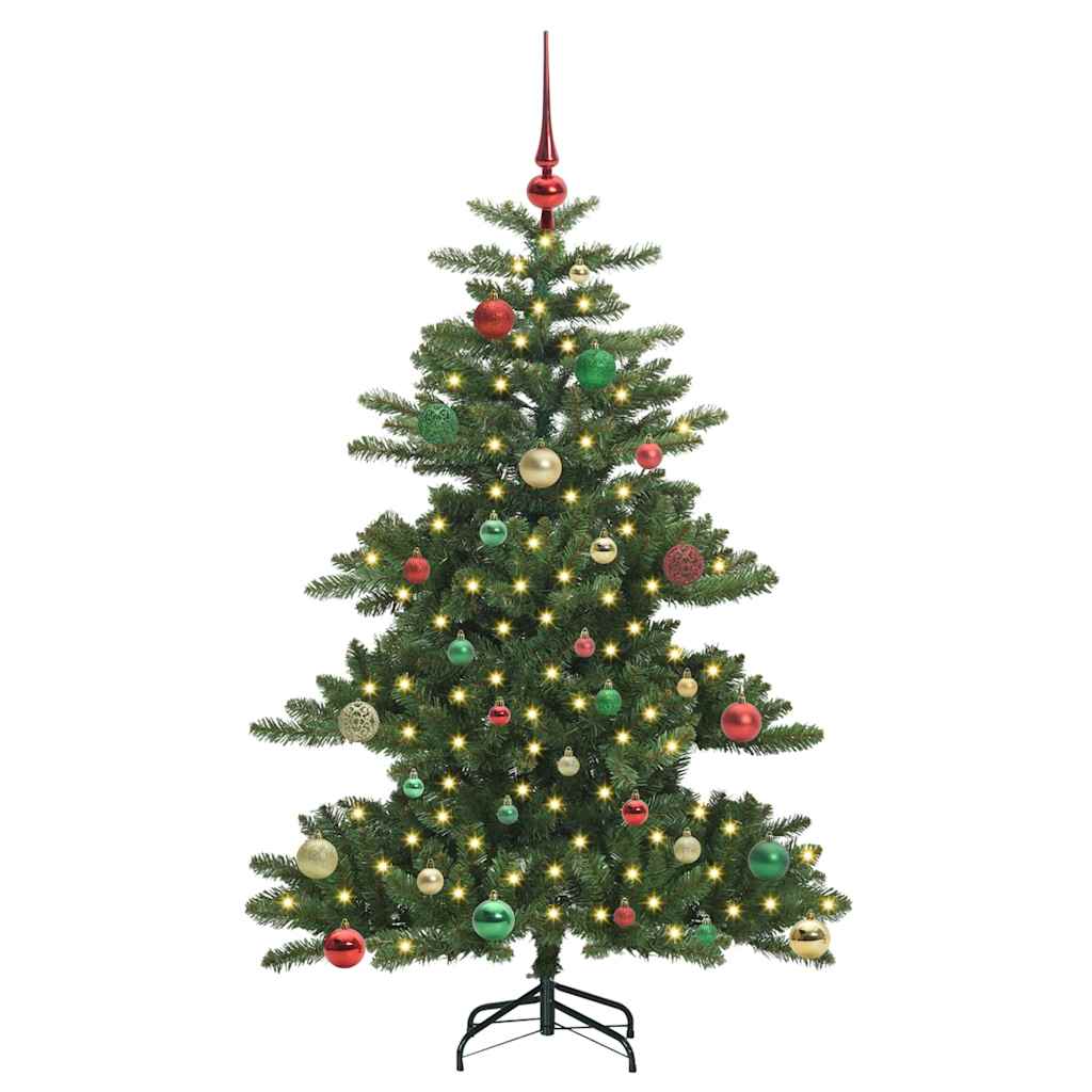 Künstlicher klappbarer Weihnachtsbaum Grün 150 cm PVC und Stahl