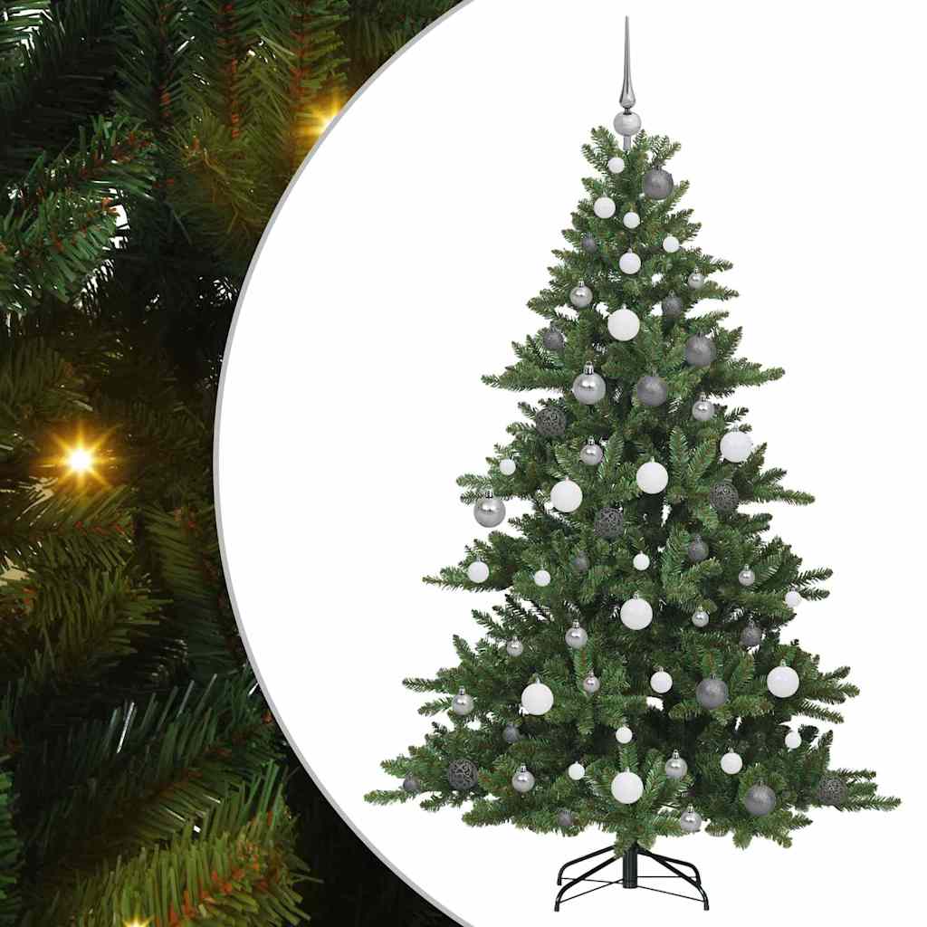 vidaXL Künstlicher klappbarer Weihnachtsbaum Grün 180 cm PVC und Stahl