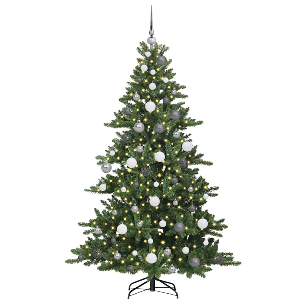 vidaXL Künstlicher klappbarer Weihnachtsbaum Grün 180 cm PVC und Stahl