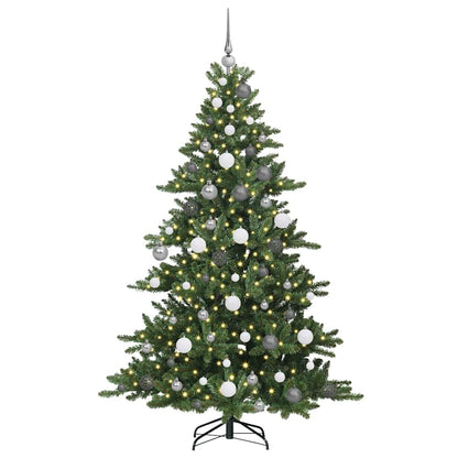 vidaXL Künstlicher klappbarer Weihnachtsbaum Grün 180 cm PVC und Stahl