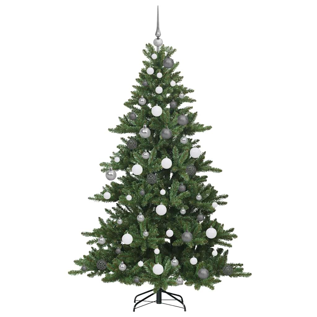 vidaXL Künstlicher klappbarer Weihnachtsbaum Grün 180 cm PVC und Stahl