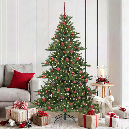 vidaXL Künstlicher klappbarer Weihnachtsbaum Grün 180 cm PVC und Stahl
