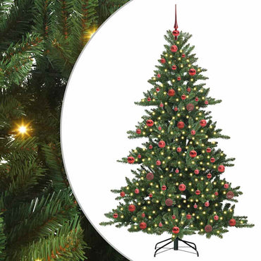 vidaXL Künstlicher klappbarer Weihnachtsbaum Grün 180 cm PVC und Stahl