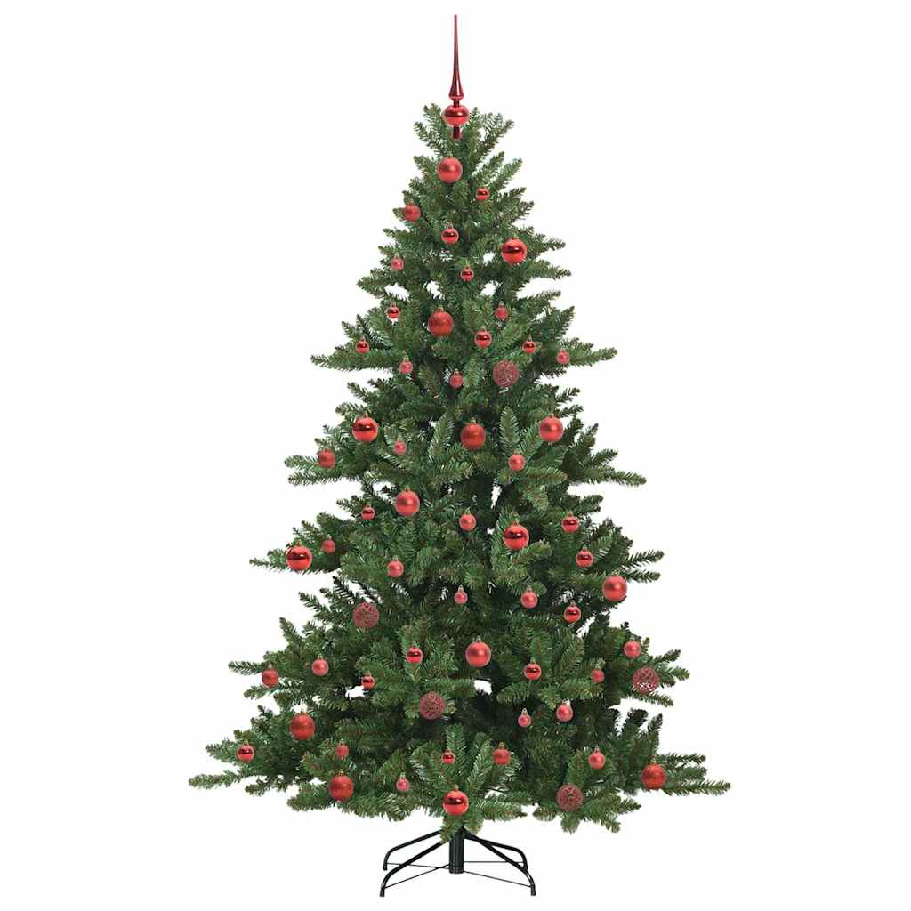 vidaXL Künstlicher klappbarer Weihnachtsbaum Grün 180 cm PVC und Stahl