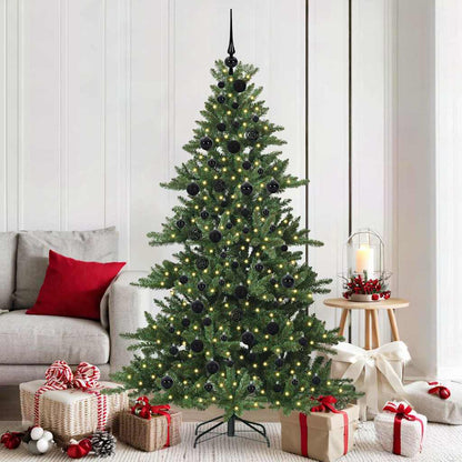vidaXL Künstlicher klappbarer Weihnachtsbaum Grün 180 cm PVC und Stahl