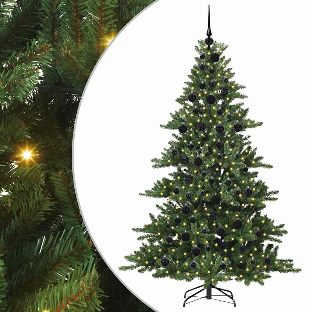 vidaXL Künstlicher klappbarer Weihnachtsbaum Grün 180 cm PVC und Stahl