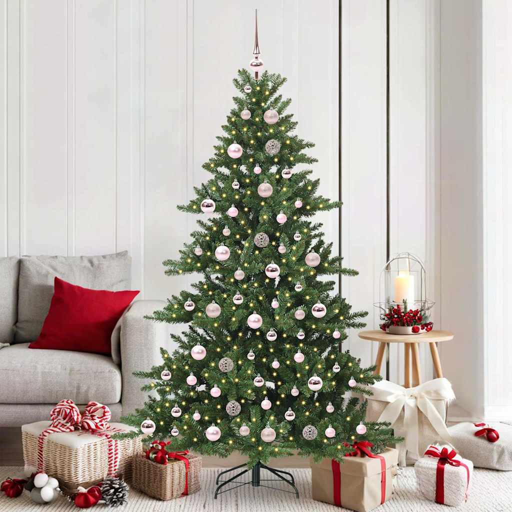 vidaXL Künstlicher klappbarer Weihnachtsbaum Grün 180 cm PVC und Stahl