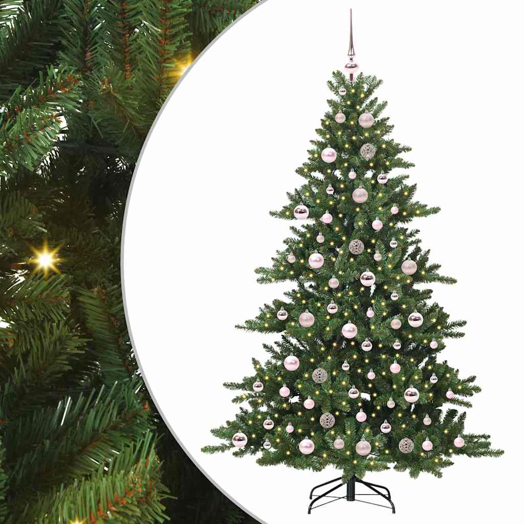 vidaXL Künstlicher klappbarer Weihnachtsbaum Grün 180 cm PVC und Stahl