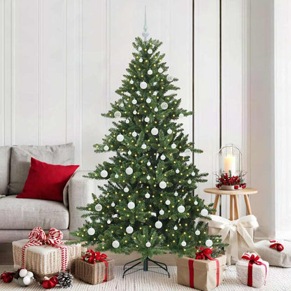 vidaXL Künstlicher klappbarer Weihnachtsbaum Grün 180 cm PVC und Stahl