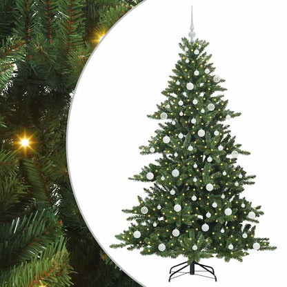 vidaXL Künstlicher klappbarer Weihnachtsbaum Grün 180 cm PVC und Stahl