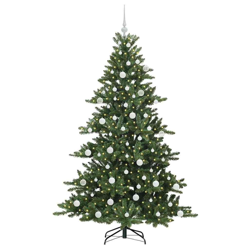 vidaXL Künstlicher klappbarer Weihnachtsbaum Grün 180 cm PVC und Stahl