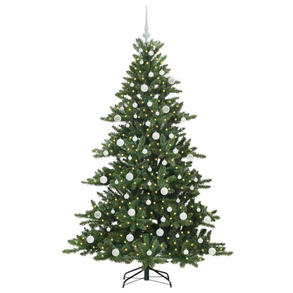 vidaXL Künstlicher klappbarer Weihnachtsbaum Grün 180 cm PVC und Stahl
