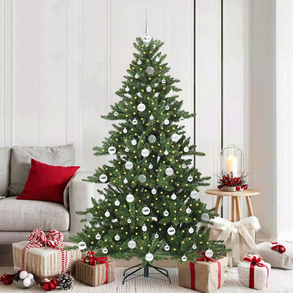vidaXL Künstlicher klappbarer Weihnachtsbaum Grün 180 cm PVC und Stahl