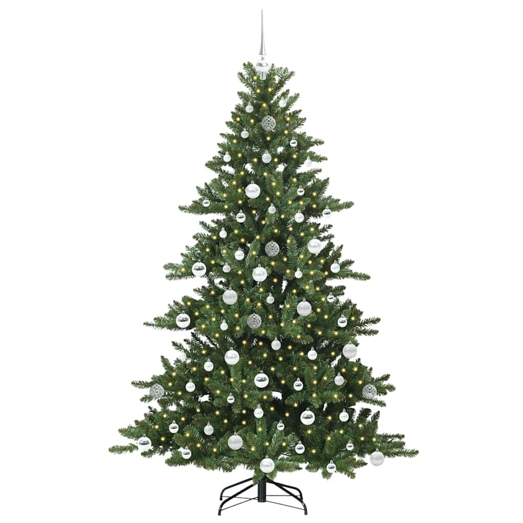 vidaXL Künstlicher klappbarer Weihnachtsbaum Grün 180 cm PVC und Stahl