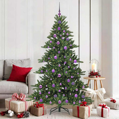 vidaXL Künstlicher klappbarer Weihnachtsbaum Grün 180 cm PVC und Stahl