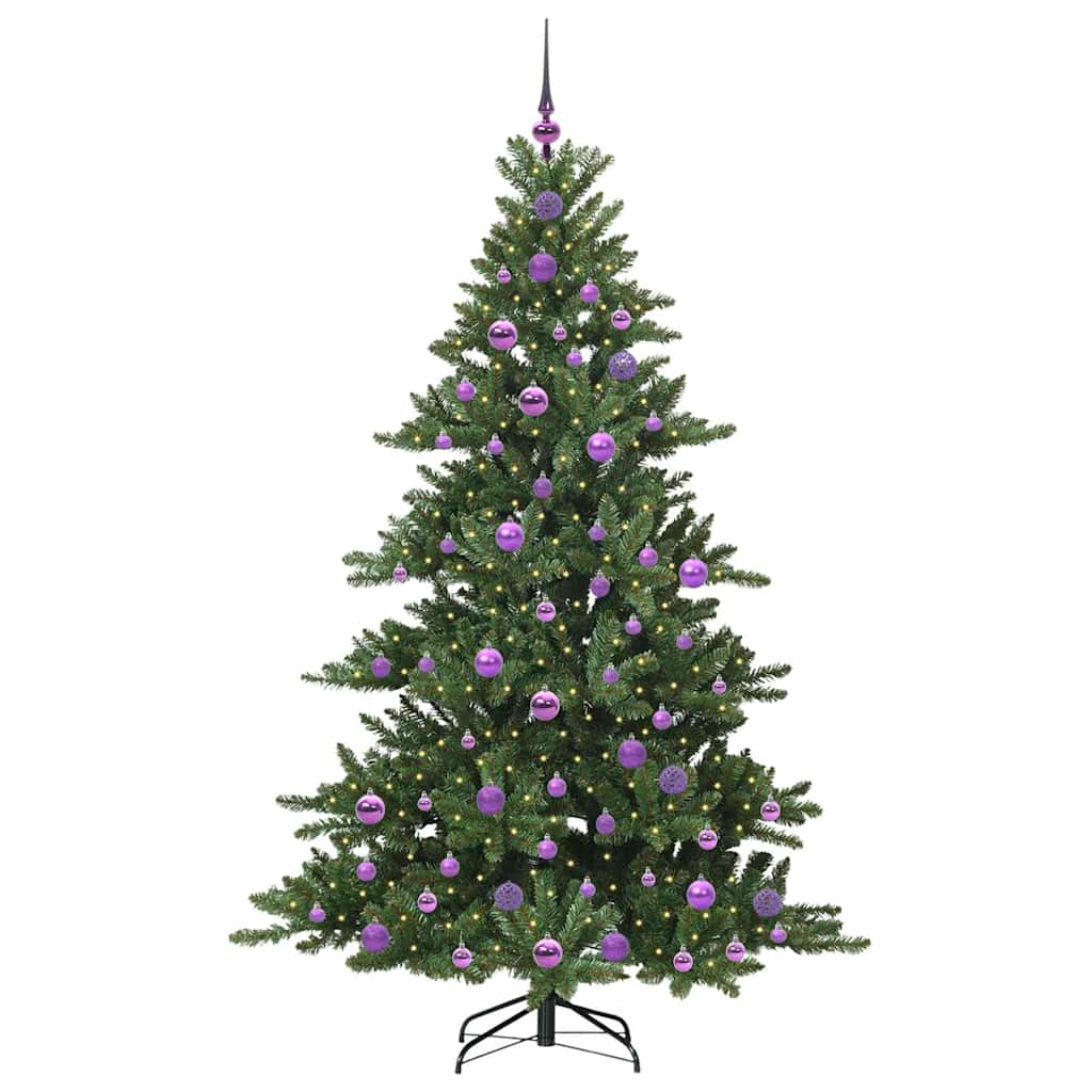 vidaXL Künstlicher klappbarer Weihnachtsbaum Grün 180 cm PVC und Stahl
