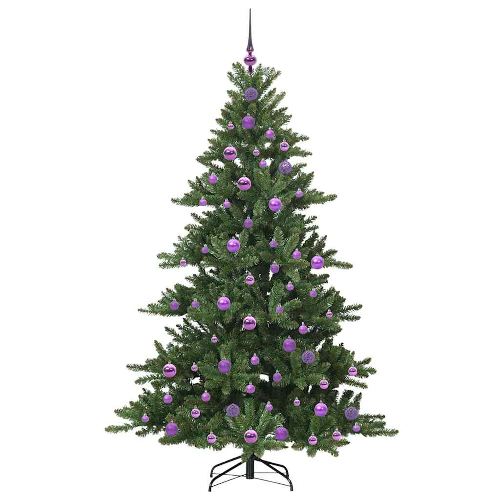 vidaXL Künstlicher klappbarer Weihnachtsbaum Grün 180 cm PVC und Stahl