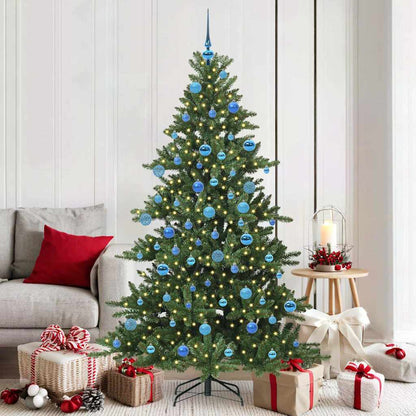 vidaXL Künstlicher klappbarer Weihnachtsbaum Grün 180 cm PVC und Stahl