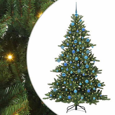 vidaXL Künstlicher klappbarer Weihnachtsbaum Grün 180 cm PVC und Stahl