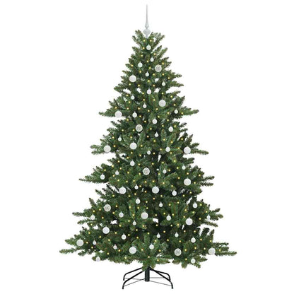 vidaXL Künstlicher klappbarer Weihnachtsbaum Grün 210 cm PVC und Stahl