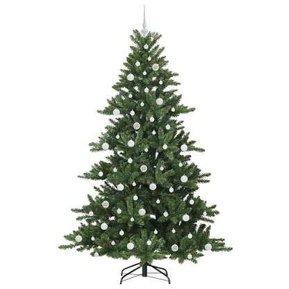 vidaXL Künstlicher klappbarer Weihnachtsbaum Grün 210 cm PVC und Stahl