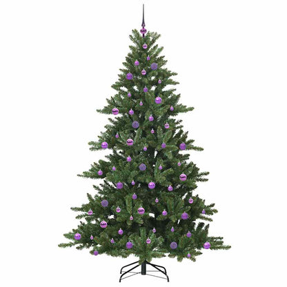vidaXL Künstlicher klappbarer Weihnachtsbaum Grün 210 cm PVC und Stahl