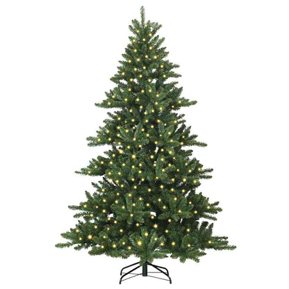 vidaXL Künstlicher klappbarer Weihnachtsbaum Grün 240 cm PVC und Stahl