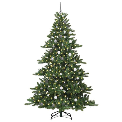 vidaXL Künstlicher klappbarer Weihnachtsbaum Grün 240 cm PVC und Stahl