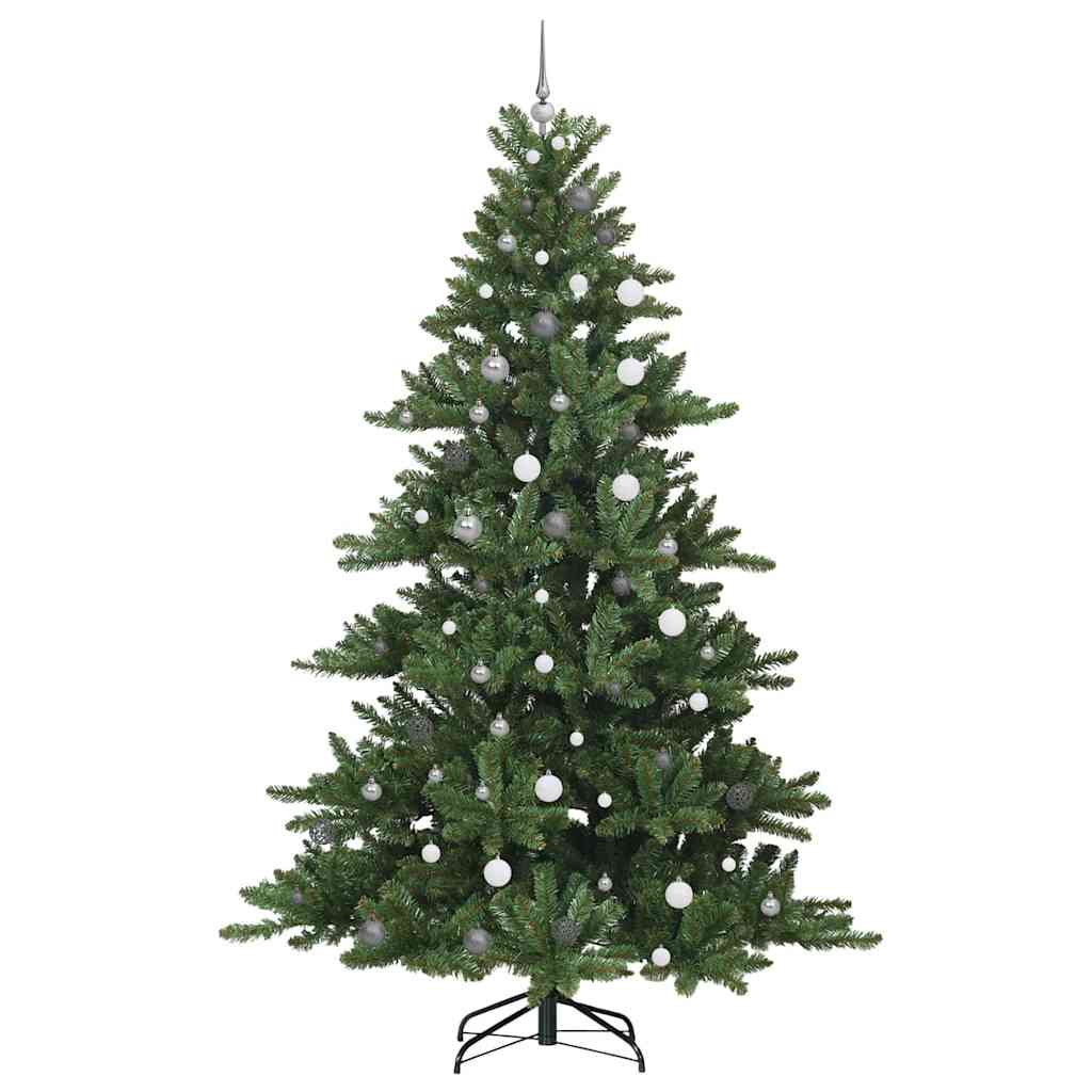 vidaXL Künstlicher klappbarer Weihnachtsbaum Grün 240 cm PVC und Stahl
