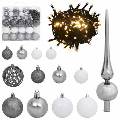 vidaXL Künstlicher klappbarer Weihnachtsbaum Grün 240 cm PVC und Stahl