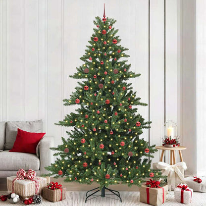vidaXL Künstlicher klappbarer Weihnachtsbaum Grün 240 cm PVC und Stahl