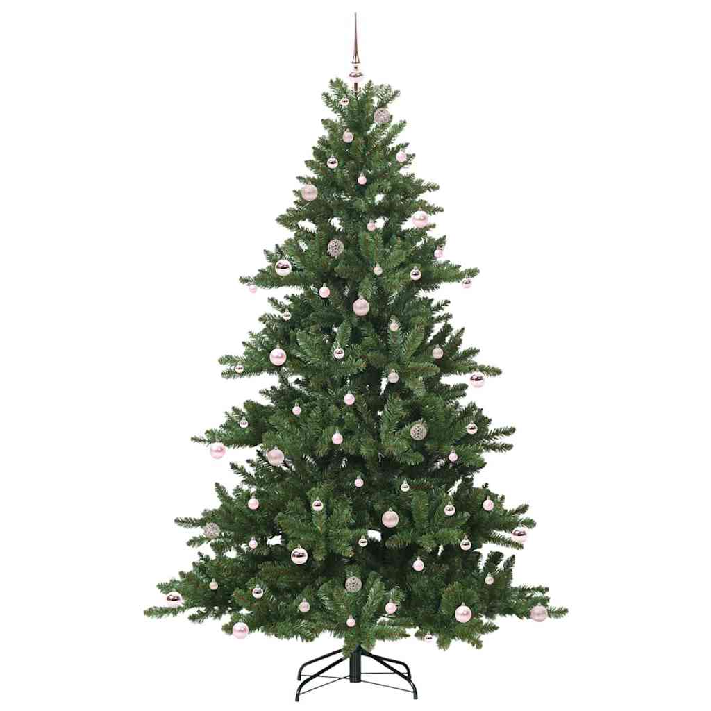vidaXL Künstlicher klappbarer Weihnachtsbaum Grün 240 cm PVC und Stahl