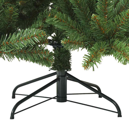 vidaXL Künstlicher klappbarer Weihnachtsbaum Grün 240 cm PVC und Stahl
