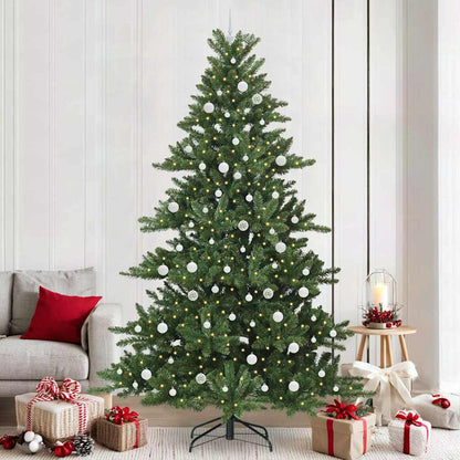 vidaXL Künstlicher klappbarer Weihnachtsbaum Grün 240 cm PVC und Stahl