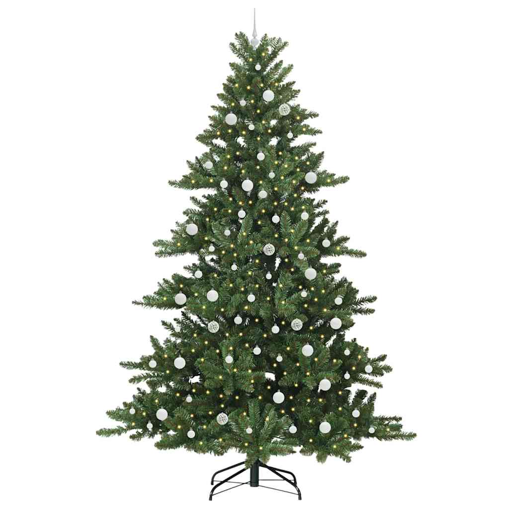 vidaXL Künstlicher klappbarer Weihnachtsbaum Grün 240 cm PVC und Stahl