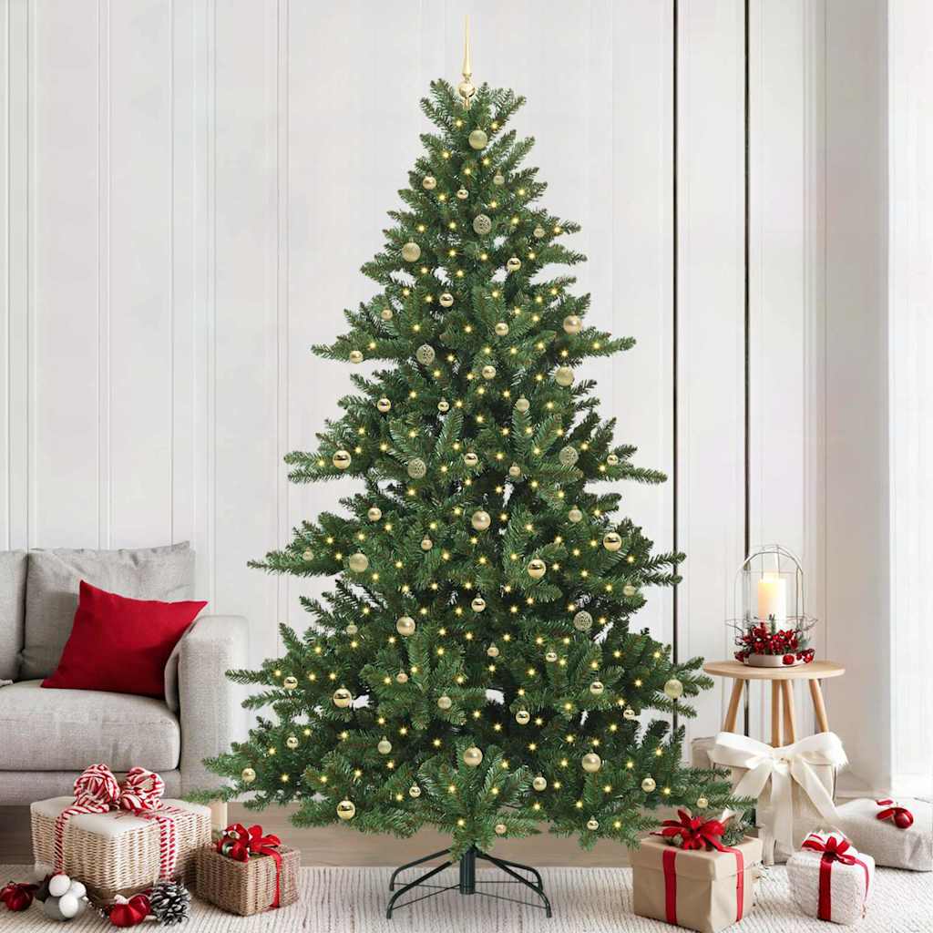 vidaXL Künstlicher klappbarer Weihnachtsbaum Grün 240 cm PVC und Stahl