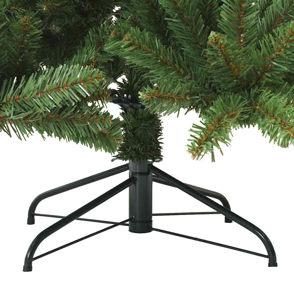 vidaXL Künstlicher klappbarer Weihnachtsbaum Grün 240 cm PVC und Stahl