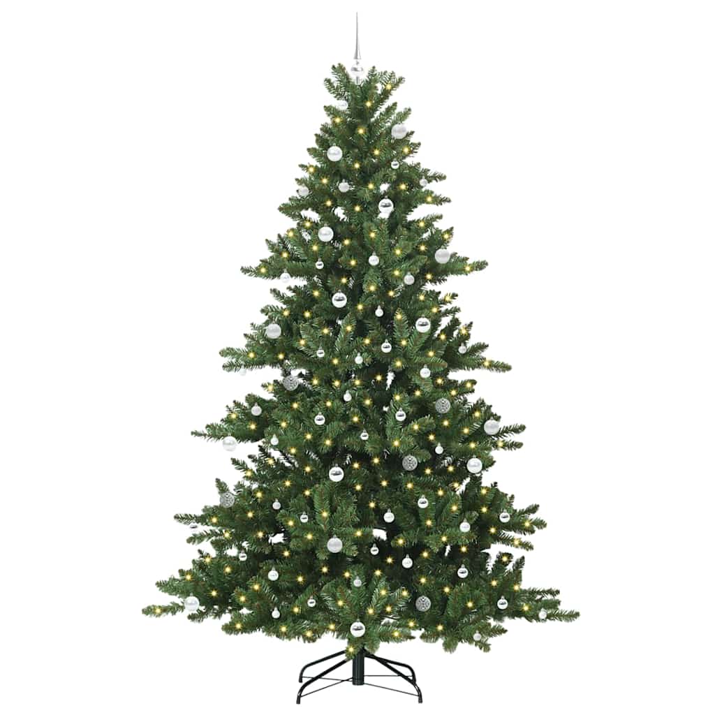 vidaXL Künstlicher klappbarer Weihnachtsbaum Grün 240 cm PVC und Stahl