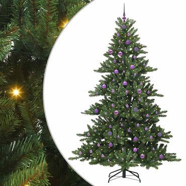 vidaXL Künstlicher klappbarer Weihnachtsbaum Grün 240 cm PVC und Stahl