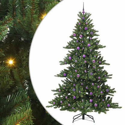 vidaXL Künstlicher klappbarer Weihnachtsbaum Grün 240 cm PVC und Stahl