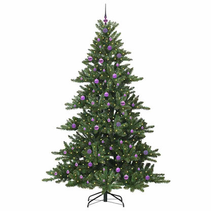 vidaXL Künstlicher klappbarer Weihnachtsbaum Grün 240 cm PVC und Stahl